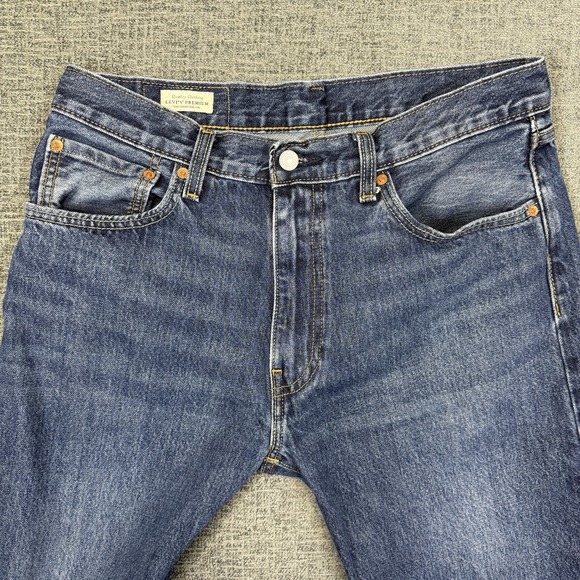 Levi's Premium 555 Jeans Men's 33x32* (32x30) Relaxed Fit Straight Leg Blue - Picture 3 of 11